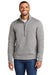Port Authority F426 Mens Arc Pill Resistant Sweater Fleece 1/4 Zip Jacket Heather Deep Smoke Grey Model Front