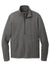 Port Authority F426 Mens Arc Pill Resistant Sweater Fleece 1/4 Zip Jacket Heather Smoke Grey Flat Front