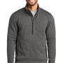 Port Authority Mens Arc Pill Resistant Sweater Fleece 1/4 Zip Jacket - Heather Smoke Grey