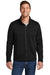 Port Authority F428 Mens Arc Pill Resistant Sweater Fleece Full Zip Jacket Deep Black Model Front