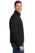 Port Authority F428 Mens Arc Pill Resistant Sweater Fleece Full Zip Jacket Deep Black Model Side
