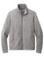 Port Authority F428 Mens Arc Pill Resistant Sweater Fleece Full Zip Jacket Heather Deep Smoke Grey Flat Front