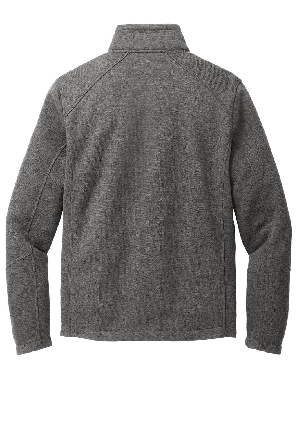 Port Authority F428 Mens Arc Pill Resistant Sweater Fleece Full Zip Jacket Heather Smoke Grey Flat Back