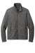 Port Authority F428 Mens Arc Pill Resistant Sweater Fleece Full Zip Jacket Heather Smoke Grey Flat Front