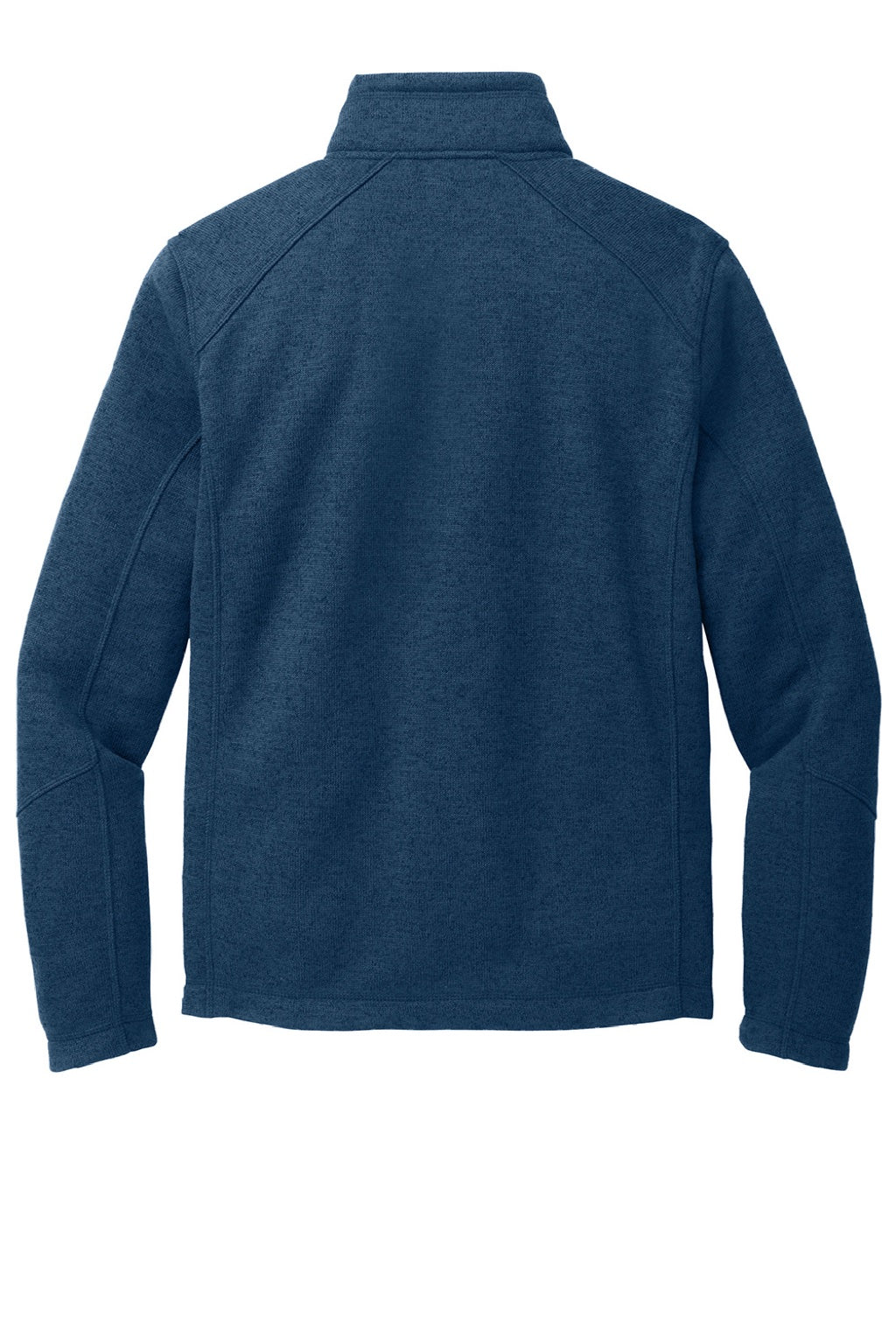 Port Authority F428 Mens Arc Pill Resistant Sweater Fleece Full Zip Jacket Heather Insignia Blue Flat Back