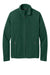 Port Authority F700 Mens C-FREE Raglan Pill Resistant Fleece Full Zip Jacket Dark Green Flat Front