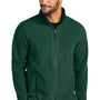 Port Authority Mens C-FREE Raglan Pill Resistant Fleece Full Zip Jacket - Dark Green