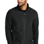 Port Authority Mens C-FREE Raglan Pill Resistant Fleece Full Zip Jacket - Deep Black