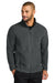 Port Authority F700 Mens C-FREE Raglan Pill Resistant Fleece Full Zip Jacket Steel Grey Model Front