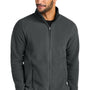Port Authority Mens C-FREE Raglan Pill Resistant Fleece Full Zip Jacket - Steel Grey