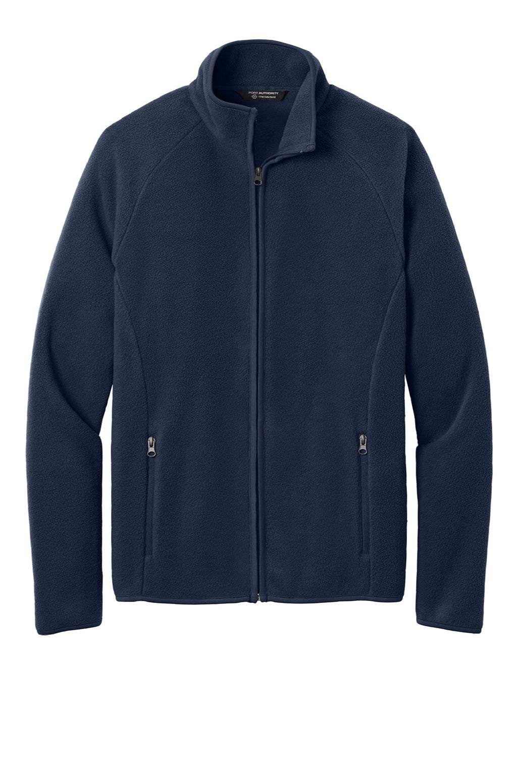 Port Authority F700 Mens C-FREE Raglan Pill Resistant Fleece Full Zip Jacket True Navy Blue Flat Front