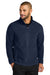 Port Authority F700 Mens C-FREE Raglan Pill Resistant Fleece Full Zip Jacket True Navy Blue Model Front