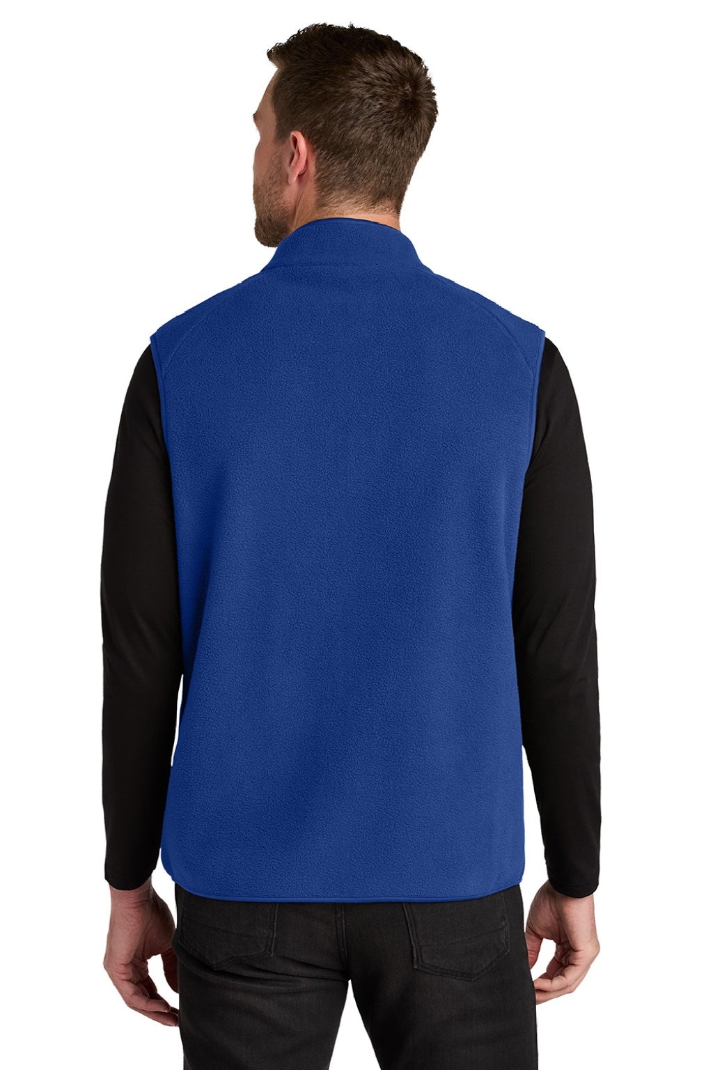 Port Authority F702 Mens C-FREE Fleece Full Zip Vest True Royal Blue Model Back