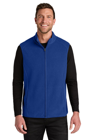 Port Authority F702 Mens C-FREE Fleece Full Zip Vest True Royal Blue Model Front