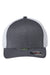 Flexfit Hats 5511UP Mens UniPanel Stretch Fit Hat Dark Grey Melange/White Flat Front