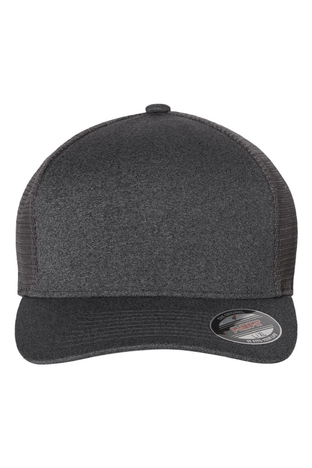 Flexfit Hats 5511UP Mens UniPanel Stretch Fit Hat Dark Grey Melange Flat Front