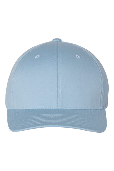 Flexfit Hats 6277 Mens Stretch Fit Hat Carolina Blue Flat Front