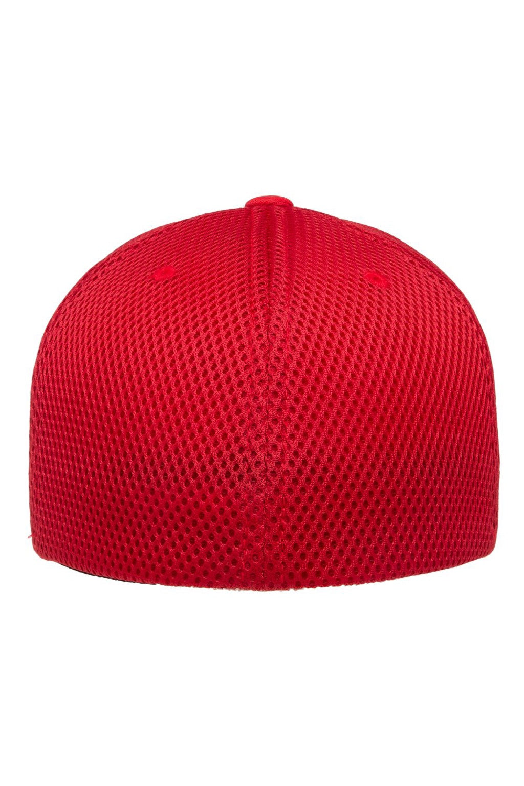 Flexfit Hats 6533 Mens Stretch Fit Hat Red Flat Back