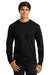 Gildan G2400/2400 Mens Ultra Long Sleeve Crewneck T-Shirt Black Model Front