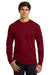 Gildan G2400/2400 Mens Ultra Long Sleeve Crewneck T-Shirt Cardinal Red Model Front