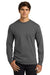 Gildan G2400/2400 Mens Ultra Long Sleeve Crewneck T-Shirt Charcoal Grey Model Front