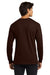 Gildan G2400/2400 Mens Ultra Long Sleeve Crewneck T-Shirt Dark Chocolate Brown Model Back