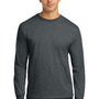 Gildan Mens Ultra Long Sleeve Crewneck T-Shirt - Heather Dark Grey