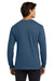 Gildan G2400/2400 Mens Ultra Long Sleeve Crewneck T-Shirt Indigo Blue Model Back