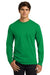 Gildan G2400/2400 Mens Ultra Long Sleeve Crewneck T-Shirt Irish Green Model Front