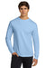 Gildan G2400/2400 Mens Ultra Long Sleeve Crewneck T-Shirt Light Blue Model Front