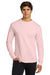 Gildan G2400/2400 Mens Ultra Long Sleeve Crewneck T-Shirt Light Pink Model Front