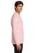 Gildan G2400/2400 Mens Ultra Long Sleeve Crewneck T-Shirt Light Pink Model Side