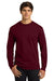 Gildan G2400/2400 Mens Ultra Long Sleeve Crewneck T-Shirt Maroon Model Front