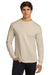 Gildan G2400/2400 Mens Ultra Long Sleeve Crewneck T-Shirt Natural Model Front