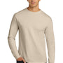 Gildan Mens Ultra Long Sleeve Crewneck T-Shirt - Natural