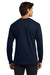 Gildan G2400/2400 Mens Ultra Long Sleeve Crewneck T-Shirt Navy Blue Model Back