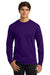 Gildan G2400/2400 Mens Ultra Long Sleeve Crewneck T-Shirt Purple Model Front