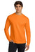 Gildan G2400/2400 Mens Ultra Long Sleeve Crewneck T-Shirt Safety Orange Model Front