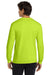 Gildan G2400/2400 Mens Ultra Long Sleeve Crewneck T-Shirt Safety Green Model Back