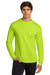 Gildan G2400/2400 Mens Ultra Long Sleeve Crewneck T-Shirt Safety Green Model Front