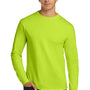 Gildan Mens Ultra Long Sleeve Crewneck T-Shirt - Safety Green