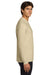 Gildan G2400/2400 Mens Ultra Long Sleeve Crewneck T-Shirt Sand Model Side