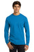 Gildan G2400/2400 Mens Ultra Long Sleeve Crewneck T-Shirt Sapphire Blue Model Front