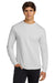 Gildan G2400/2400 Mens Ultra Long Sleeve Crewneck T-Shirt White Model Front