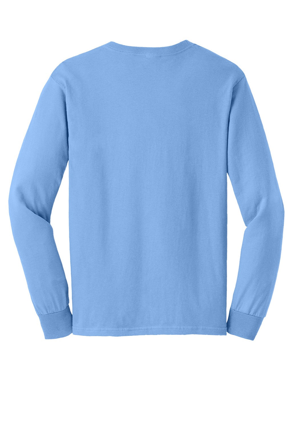 Gildan G2400/2400 Mens Ultra Long Sleeve Crewneck T-Shirt Carolina Blue Flat Back