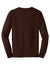 Gildan G2400/2400 Mens Ultra Long Sleeve Crewneck T-Shirt Dark Chocolate Brown Flat Back