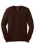 Gildan G2400/2400 Mens Ultra Long Sleeve Crewneck T-Shirt Dark Chocolate Brown Flat Front