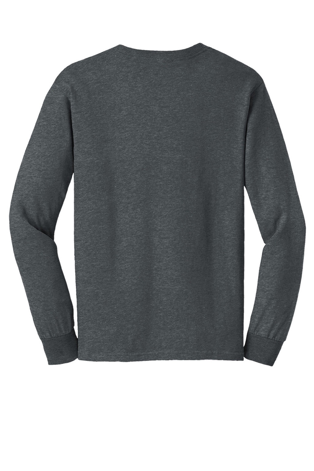 Gildan G2400/2400 Mens Ultra Long Sleeve Crewneck T-Shirt Heather Dark Grey Flat Back