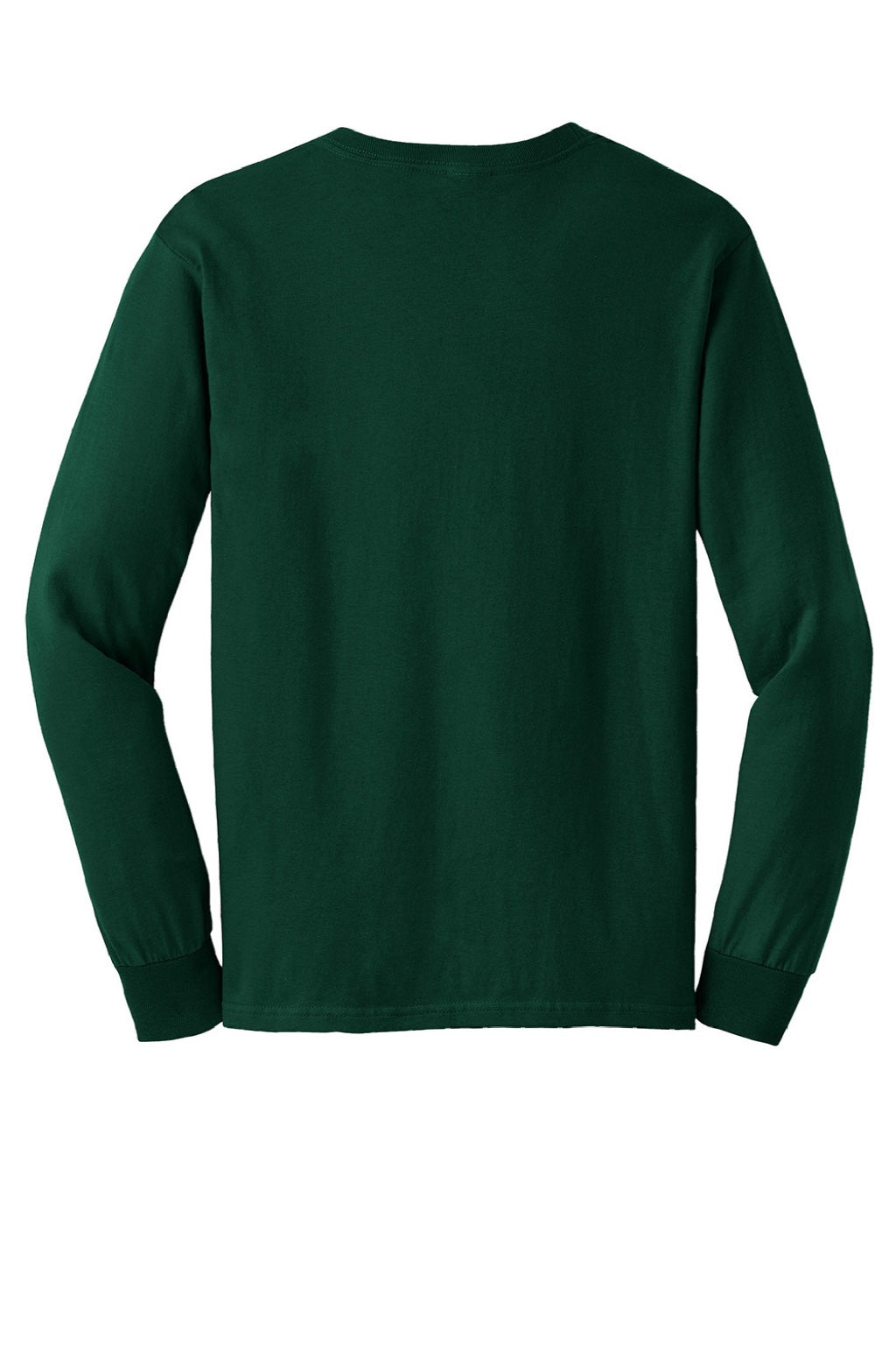 Gildan G2400/2400 Mens Ultra Long Sleeve Crewneck T-Shirt Forest Green Flat Back