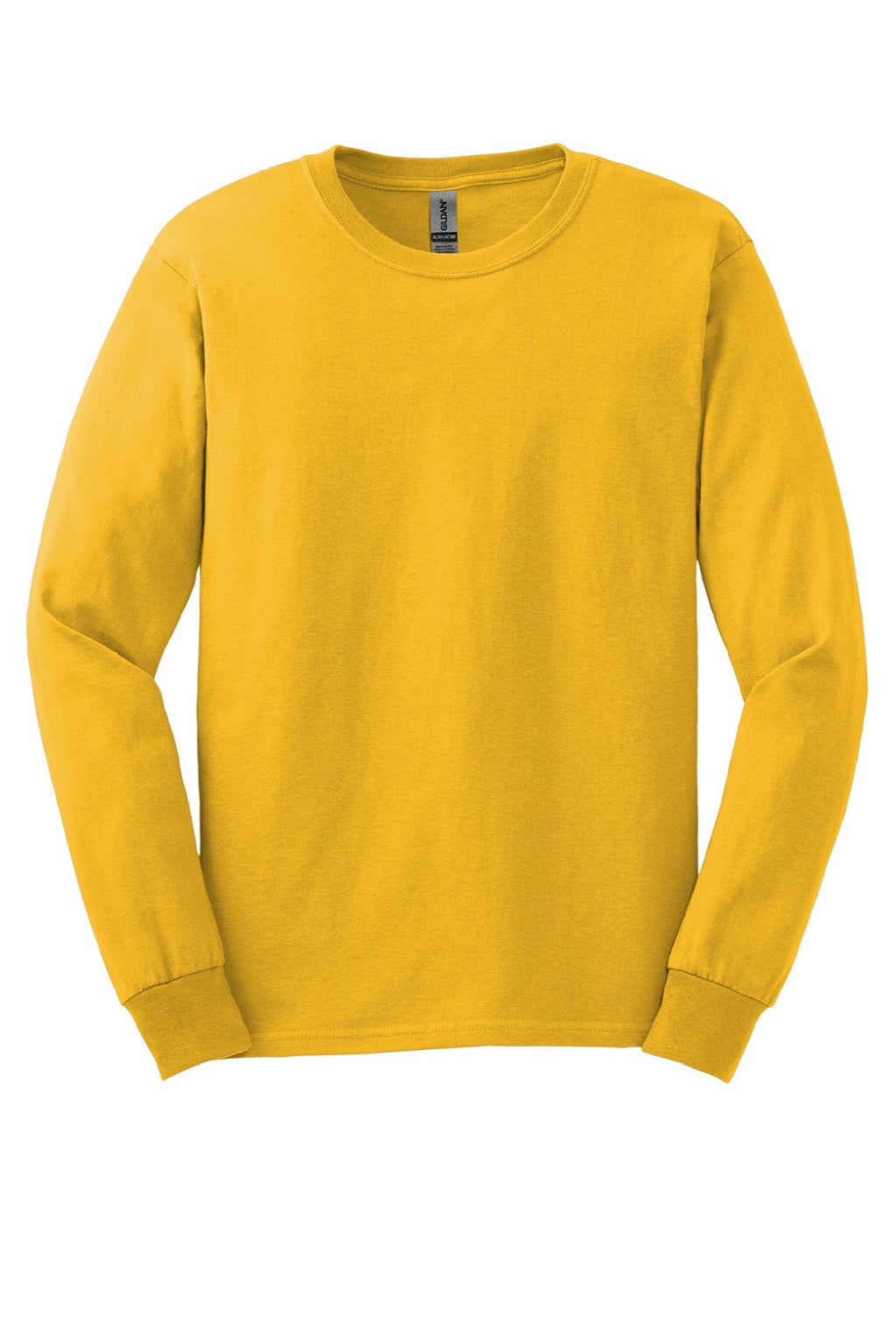 Gildan G2400/2400 Mens Ultra Long Sleeve Crewneck T-Shirt Gold Flat Front